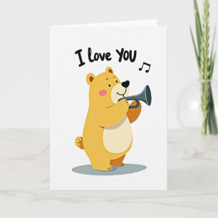 Carte Classique Je T'Aime Ours
