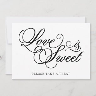 Carte Classique Pancarte de mariage L'amour est doux
