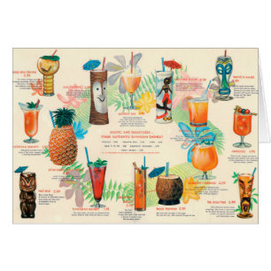 Carte classique Tiki Cocktail