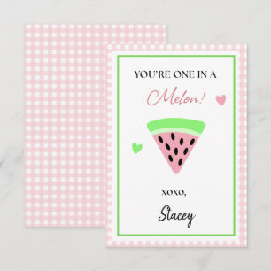 Carte Classroom Valentine Vous êtes unique dans un melon