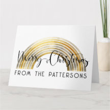  Classy Golden Rainbow Family Name Merry Christmas