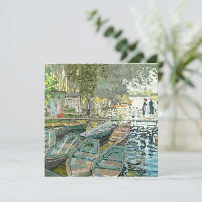 Carte Claude Monet. Baignoires à La Grenouillère (Debout devant)