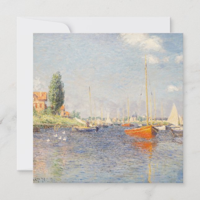 Carte Claude Monet. Bateaux rouges, Argenteuil (Devant)