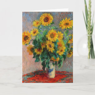 Carte Claude Monet - Bouquet de tournesols