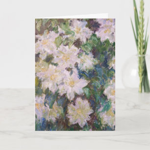 Carte Claude Monet - Clematis blanc