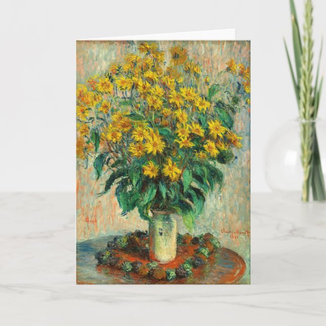 Carte Claude Monet - Fleurs d'artichauts de Jérusalem (Devant)