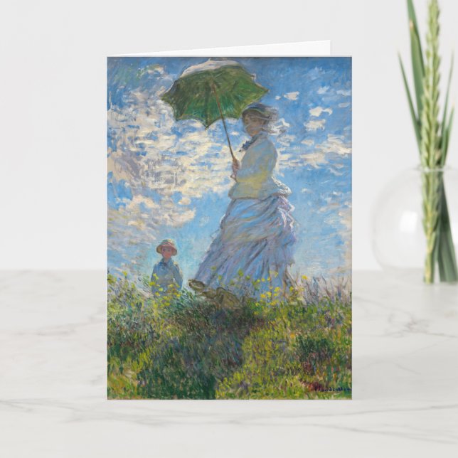 Carte Claude Monet - La Promenade, Femme avec un Parasol (Devant)