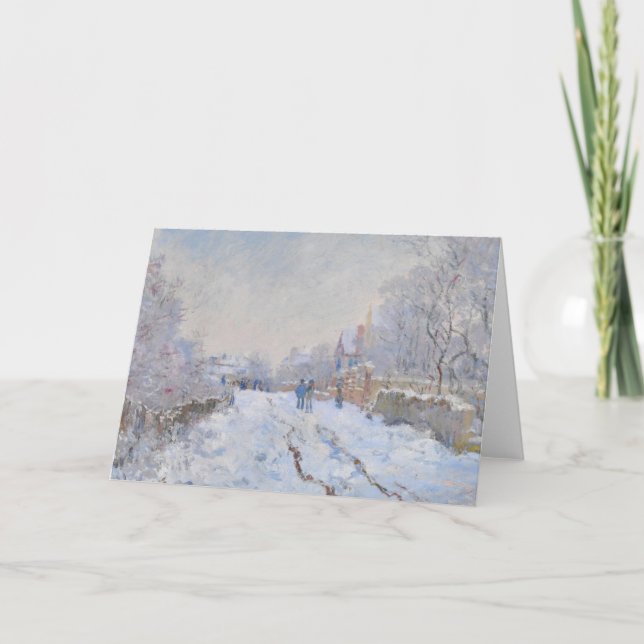 Carte Claude Monet // Neige à Argenteuil (Devant)