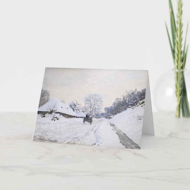 Carte Claude Monet - Panier sur la route des neiges à Ho (Devant)