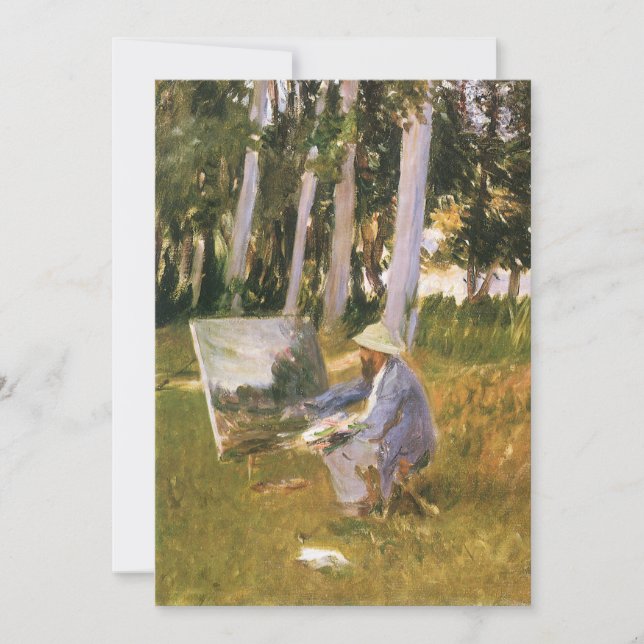 Carte Claude Monet peignant, Bordure d'un bois par Sarge (Devant)
