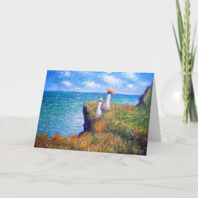 Carte Claude Monet : promenade Cliff à Pourville (Devant)