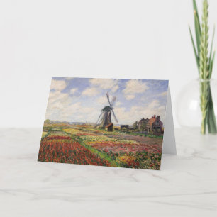 Carte Claude Monet   Tulip Fields Rijnsburg Windmill