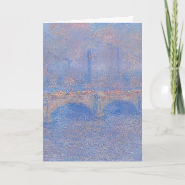 Carte Claude Monet Waterloo Bridge Sunlight Art Print (Devant)