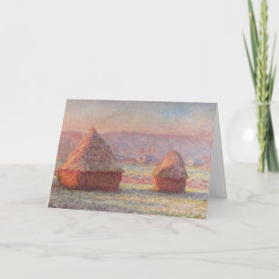 Carte Claude Monet White Frost Sunrise (Haystacks)