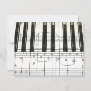 Carte Clavier de piano et notes musicales