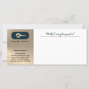 Carte Clé d'or Realtor d'épinette Bleue avec embout de c