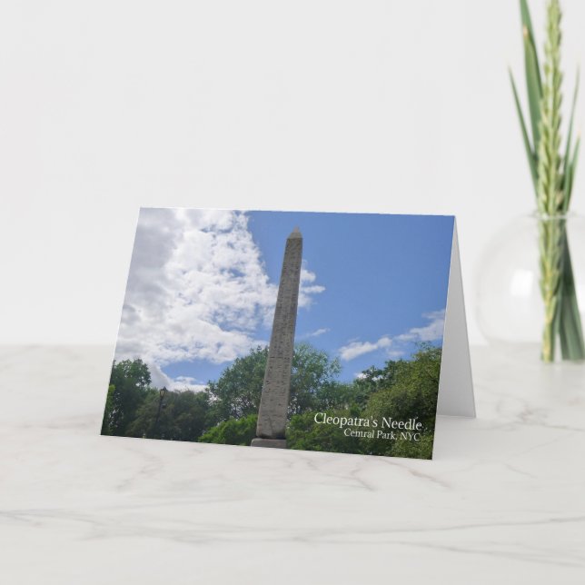 Carte Cleopatra's Needle, Central Park, NYC - (Devant)