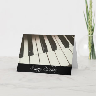 Carte Clés de piano noir et blanc élégant Photographie