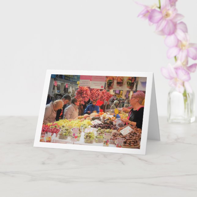 Carte Clients au Mercado Central, Valence, Espagne (Orchidée)