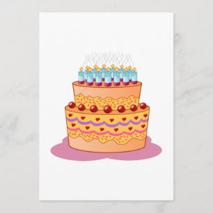 Carte Clipart de gâteau d'anniversaire