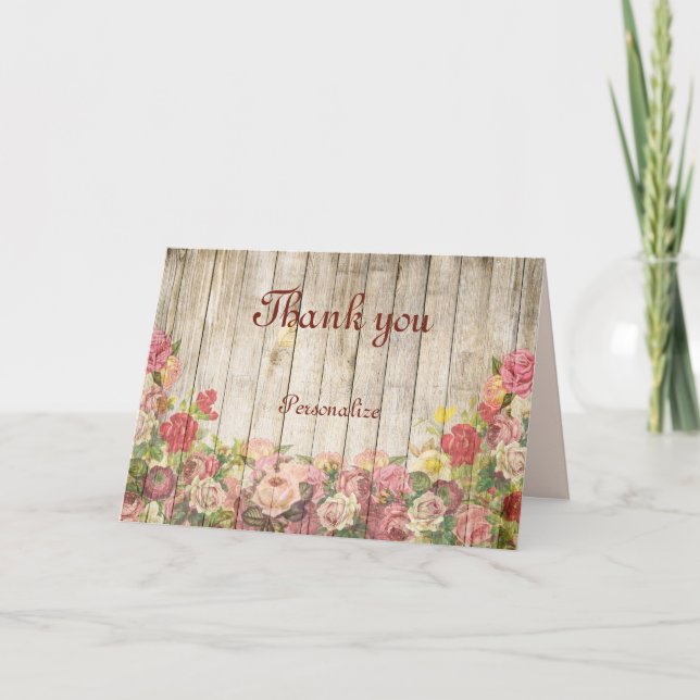 Carte Clôture en bois de bouquet d'été - Personnaliser (Devant)
