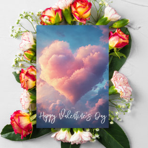Carte Cloud de coeur Heureuse Sainte-Valentin