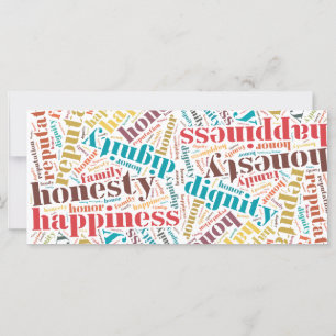 Carte Cloud de mots positifs