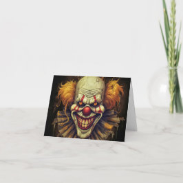 Carte Clown de carnaval de la maison de Funhouse Happy H