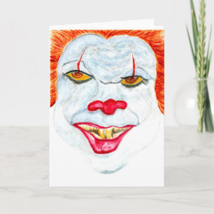 Carte Clown d'horreur d'Halloween2