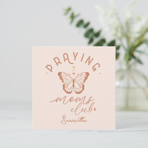 Carte Club de maman priante - Papillon Boho