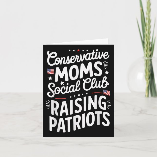 Carte Club Social Conservateur Moms Élevant Des Patriote (Devant)