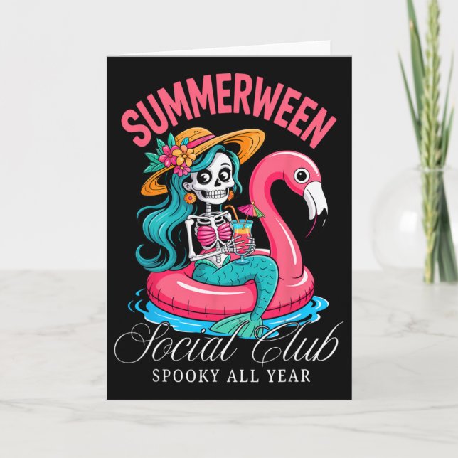 Carte Club Social Summerween Fantôme Toute L'Année Squel (Devant)