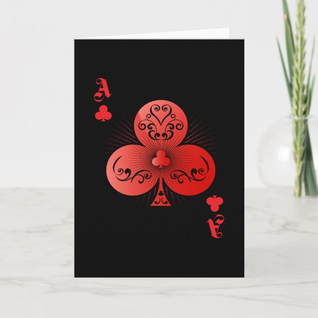 Carte Clubs Poker Ace Casino (Devant)