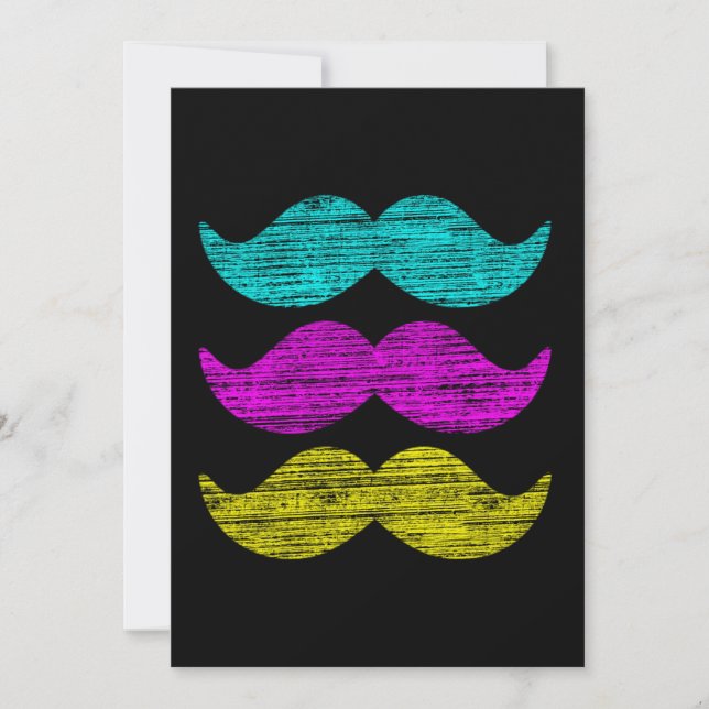 Carte CMY Mustaches (style presse-lettres) (Devant)