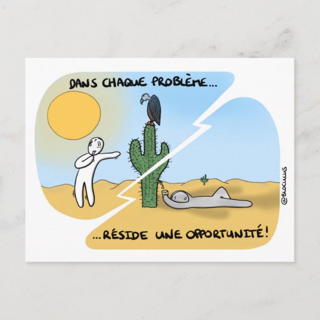 Carte coaching "Remerciez vos problèmes" (Devant)