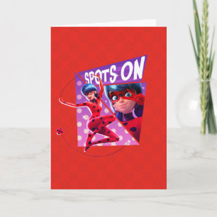 Carte Coccinelle Spots Sur Graphique Violet