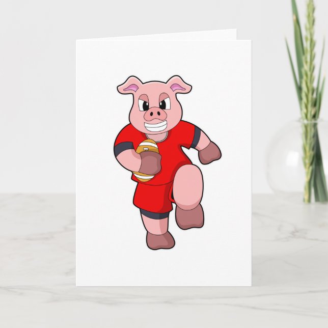 Carte Cochon au sport de football (Devant)