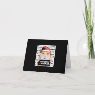 Carte Cochon d'Inde de Noël Cavy Cher Père Noël, Je peux
