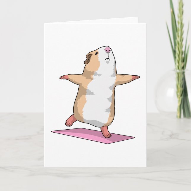 Carte Cochon d'Inde Yoga Méditation Forme physique (Devant)