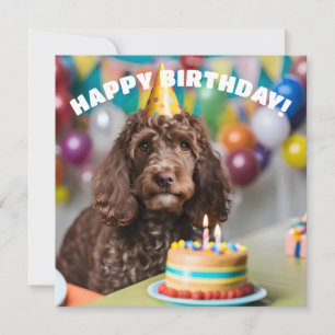 Carte Cockapoo Birthday Party