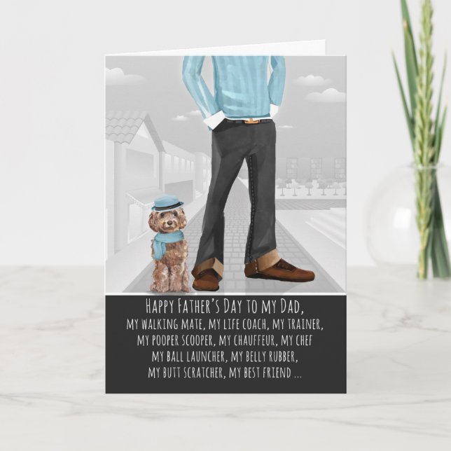 Carte Cockapoo de la Fête des pères des chiens (Devant)