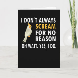 Carte Cockatiel Owner Bird Lover Cockatiel Parrot Lover