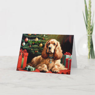 Carte Cocker Spaniel Christmas