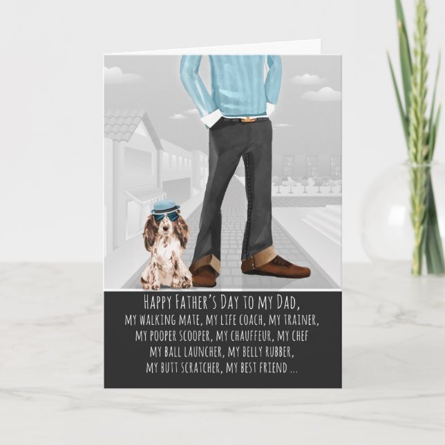 Carte Cocker Spaniel de la Fête des pères de chien (Devant)