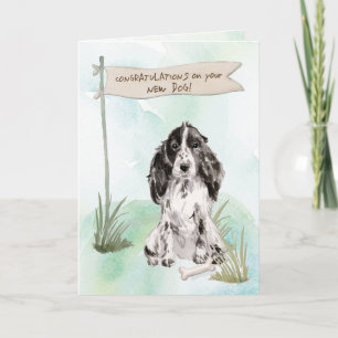 Carte Cocker Spaniel Félicitations pour le nouveau chien