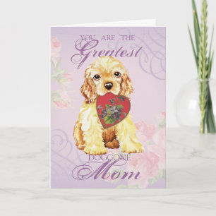 Carte Cocker Spaniel Heart Maman