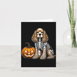 Carte Cocker Spaniel Squelette Jack O Lantern Chien Drôl