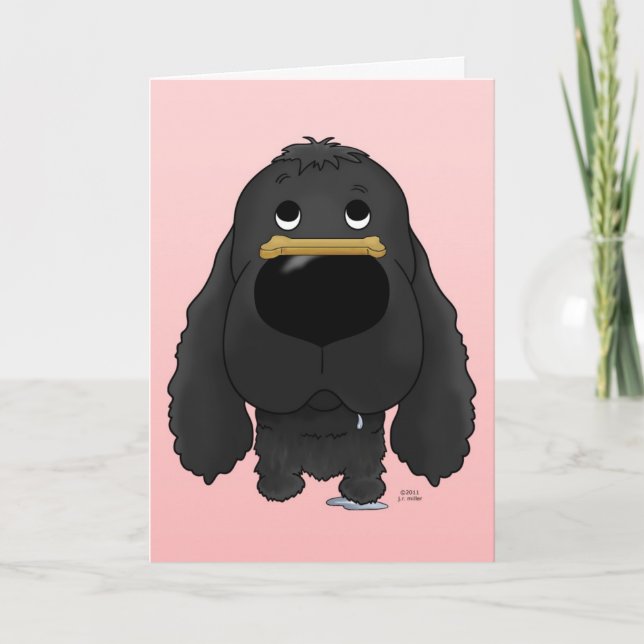 Carte Cocker Spaniel Valentines (Devant)