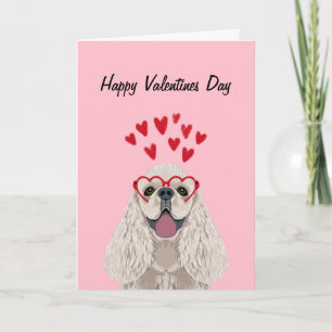 Carte Cocker Spaniel Valentines - Valentines pour 