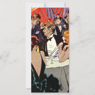 Carte Cocktail Art déco vintage à la discothèque
